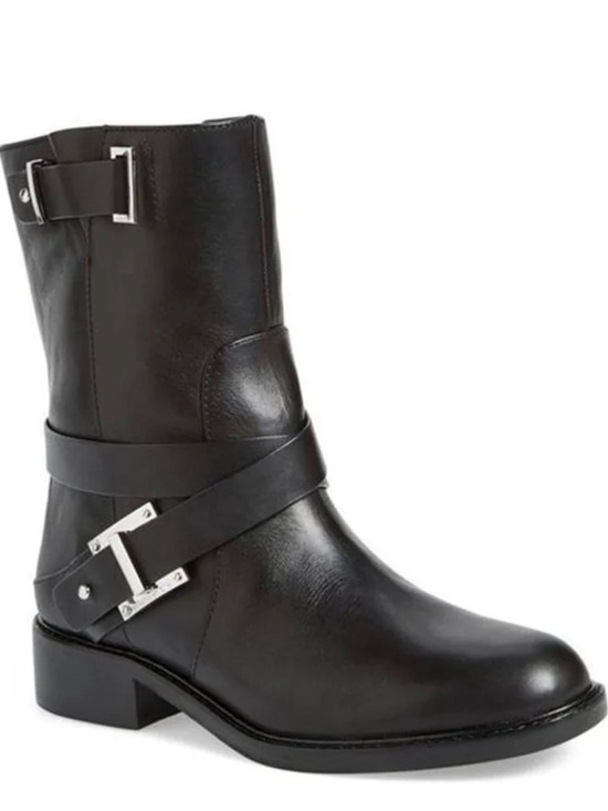 Louise et Cie Shoes - Louis Et Cie Black Leather Moto Valencia Round Toe Boots